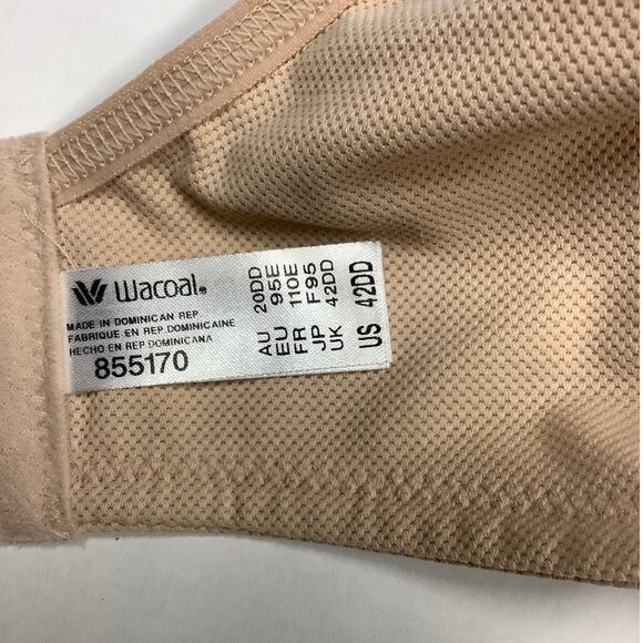 Wacoal Womens 42DD Sand Simone Sport Underwire Bra Full Coverage Workout K3-1 - Picture 10 of 11